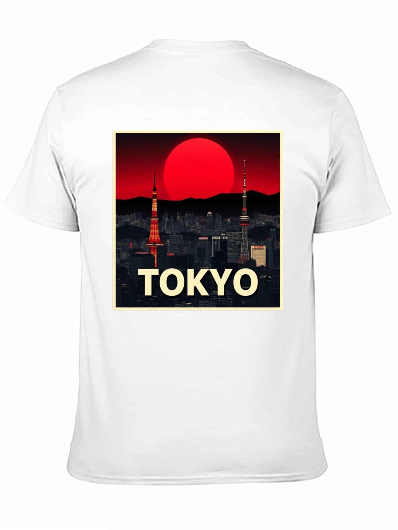 Tokyo Sunset Graphic T-Shirt - Cool City Skyline Design