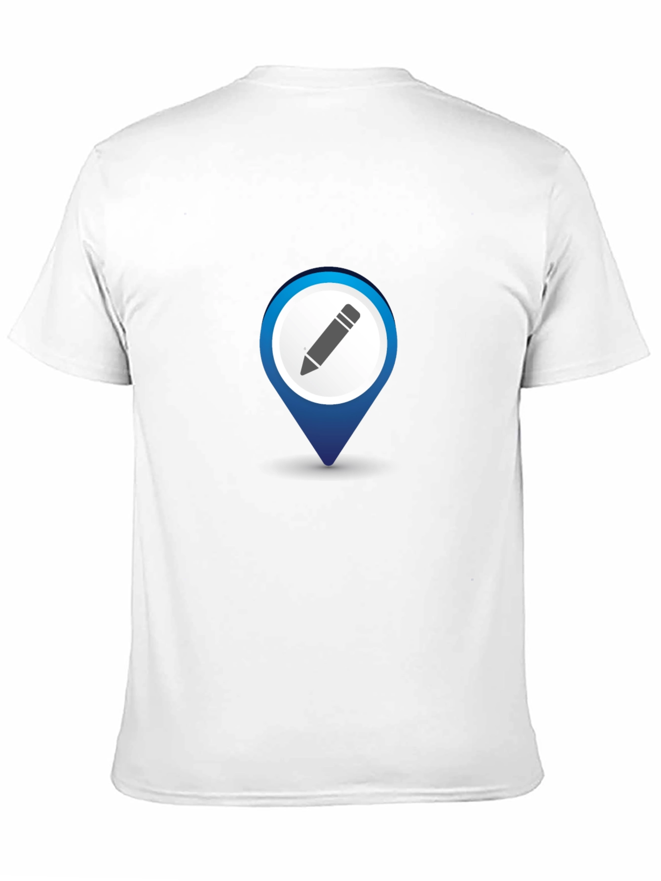 Mens Black T-Shirt with Location Pin Design