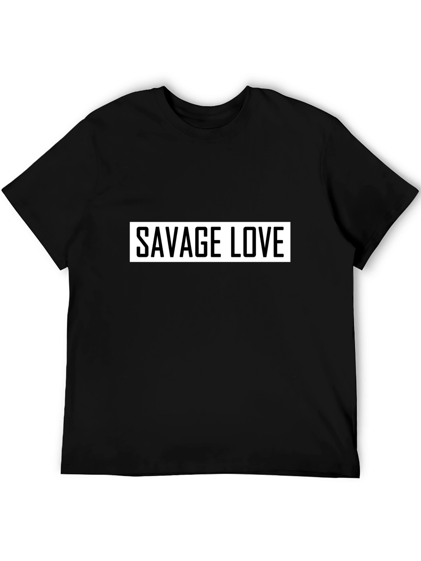 Savage Love Graphic Tee - Black Cotton Casual Wear