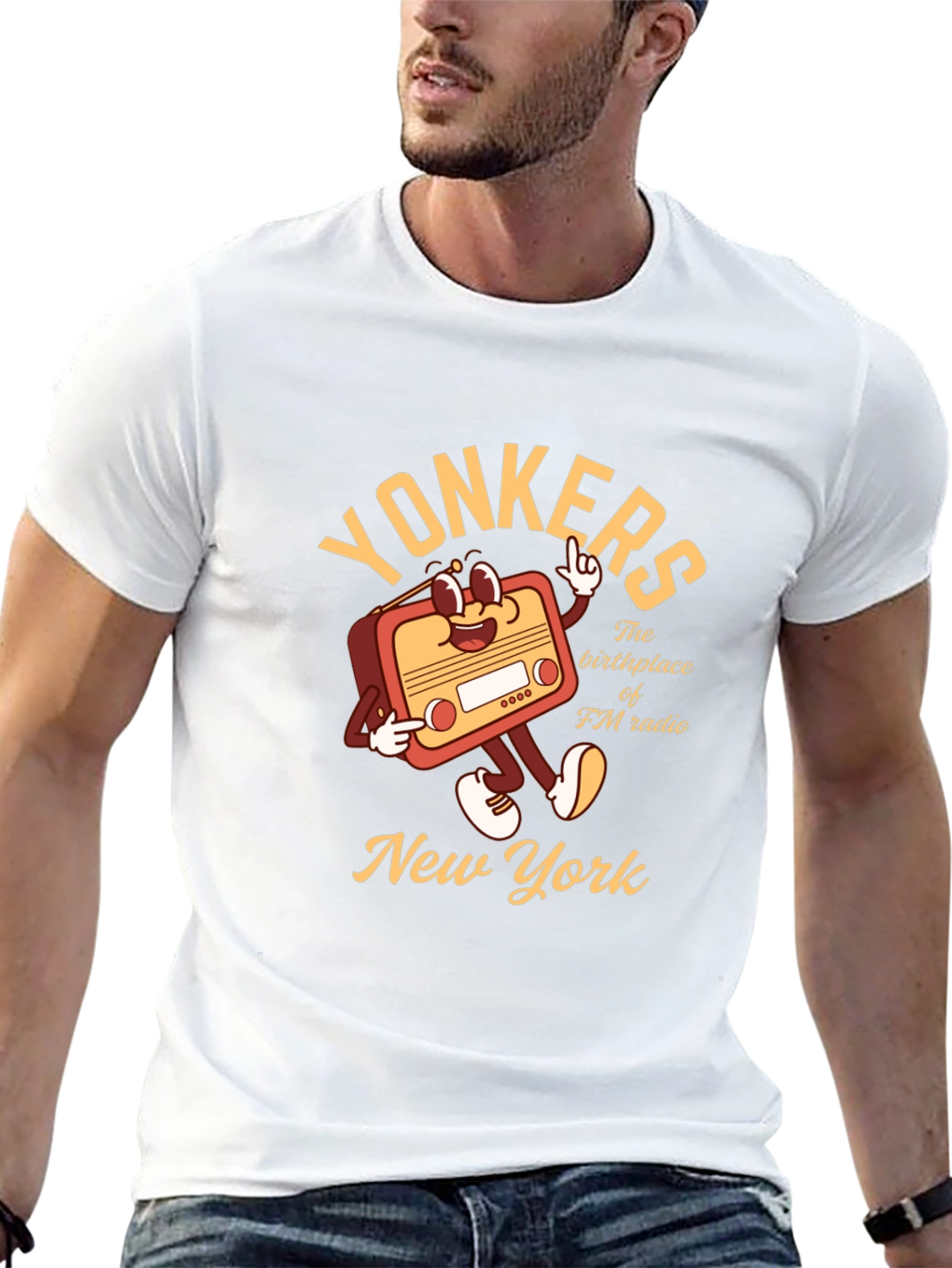Yonkers NY FM Radio Graphic T-Shirt