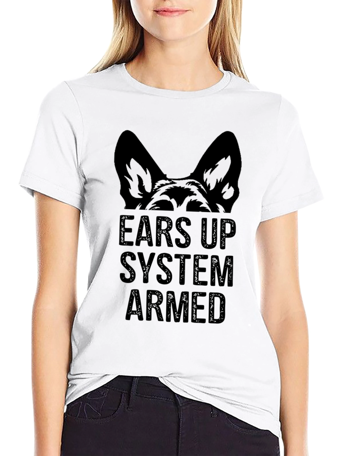 Ears Up System Armed Black Graphic Tee