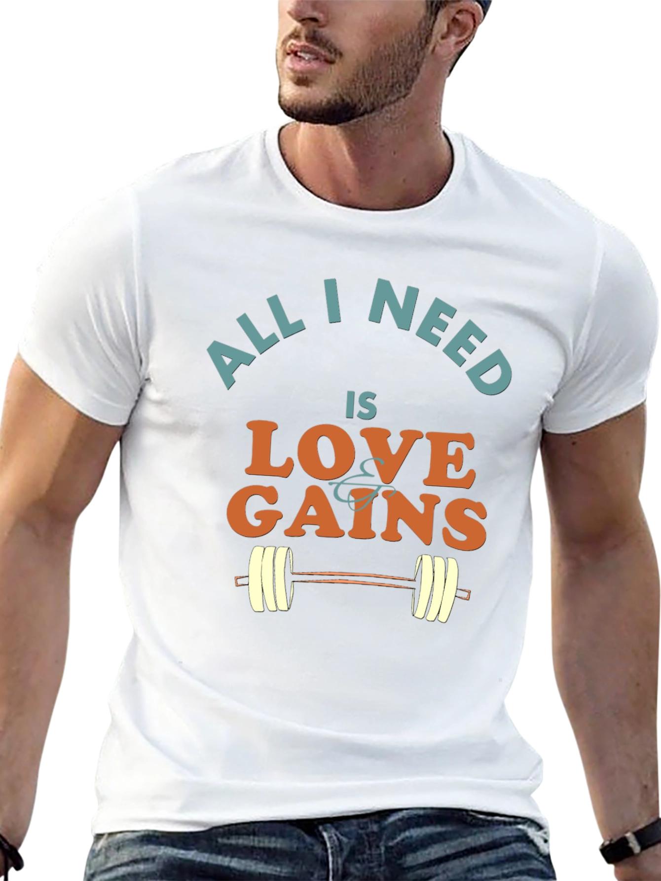 Love & Gains T-Shirt: Gym Workout Fitness Tee