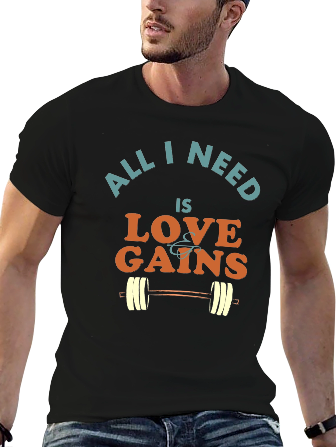 Love & Gains T-Shirt: Gym Workout Fitness Tee