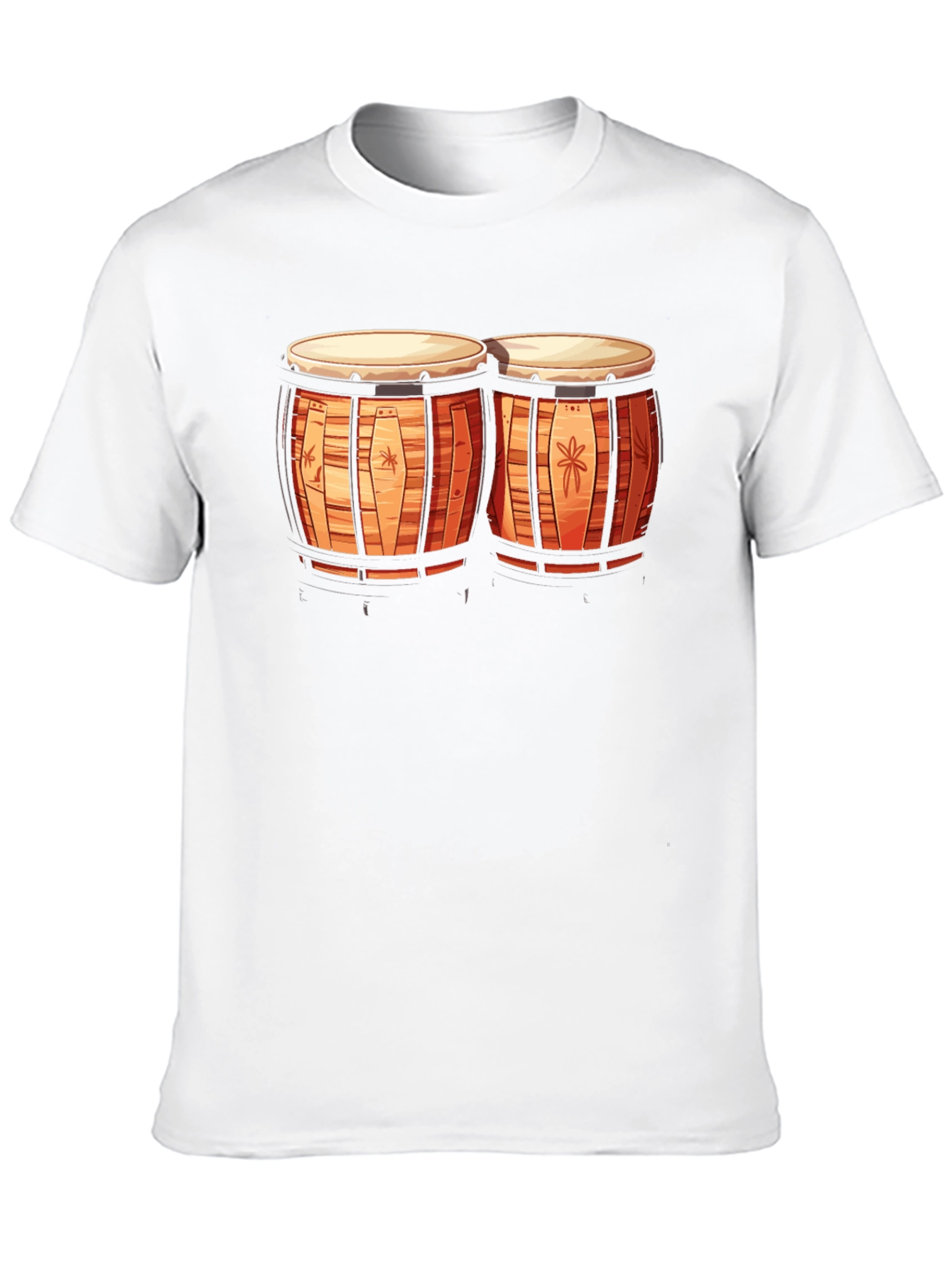 Bongo Drum Graphic Tee - Music Lovers Black T-Shirt