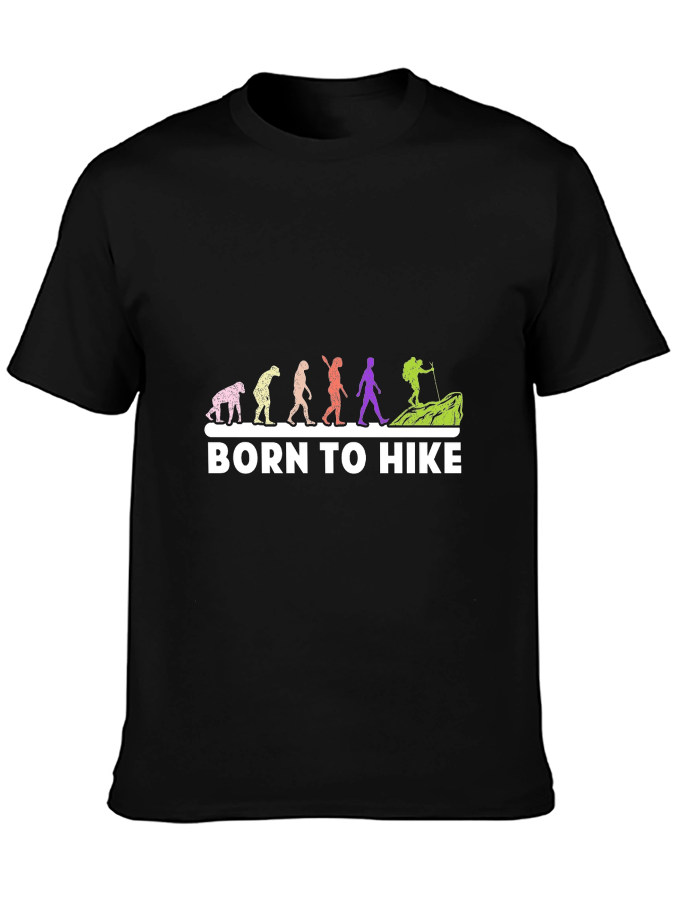 Born To Hike Evolution Black T-Shirt