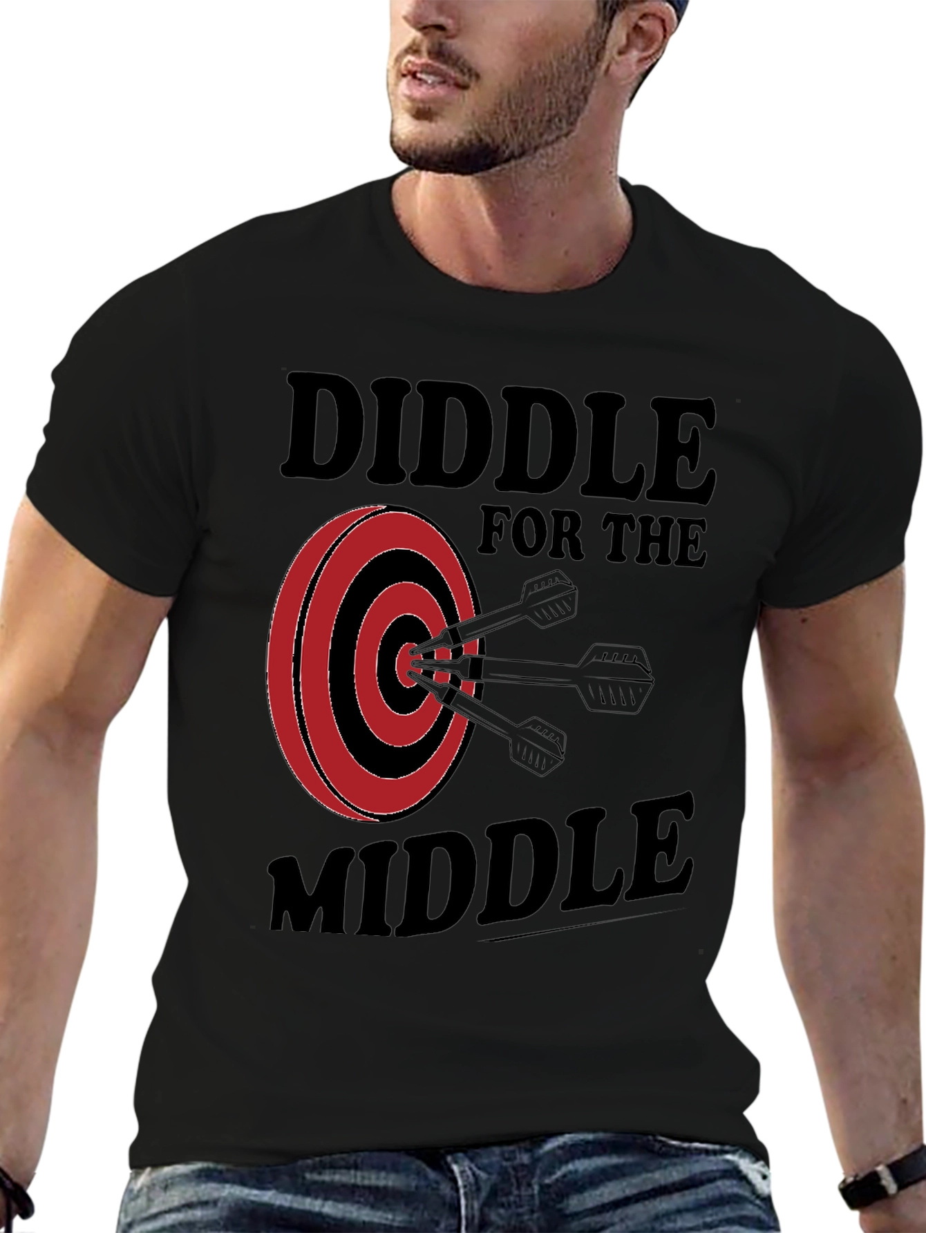 Diddle for the Middle Dart T-Shirt - Black