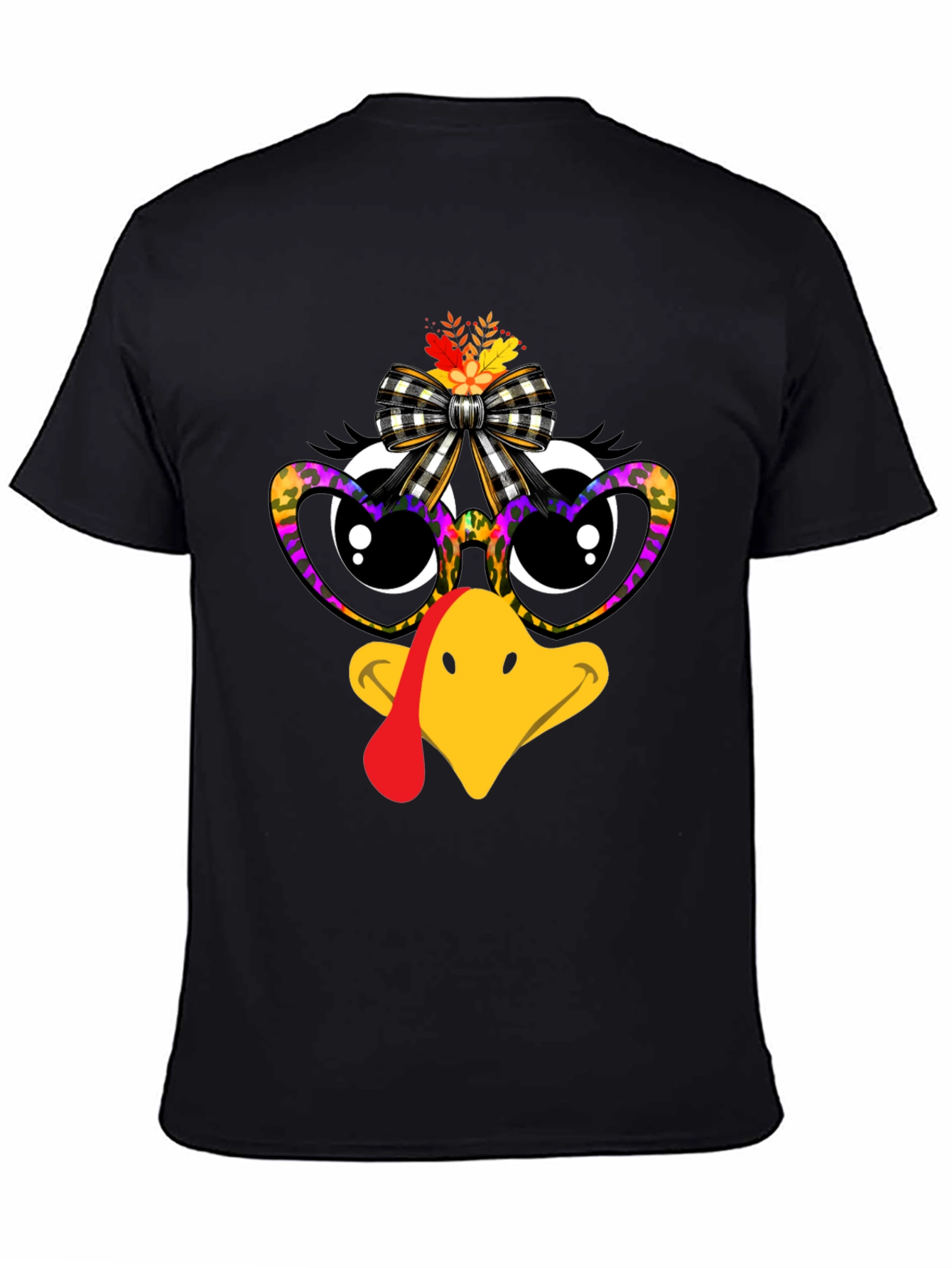 Thanksgiving Turkey Face Graphic Tee