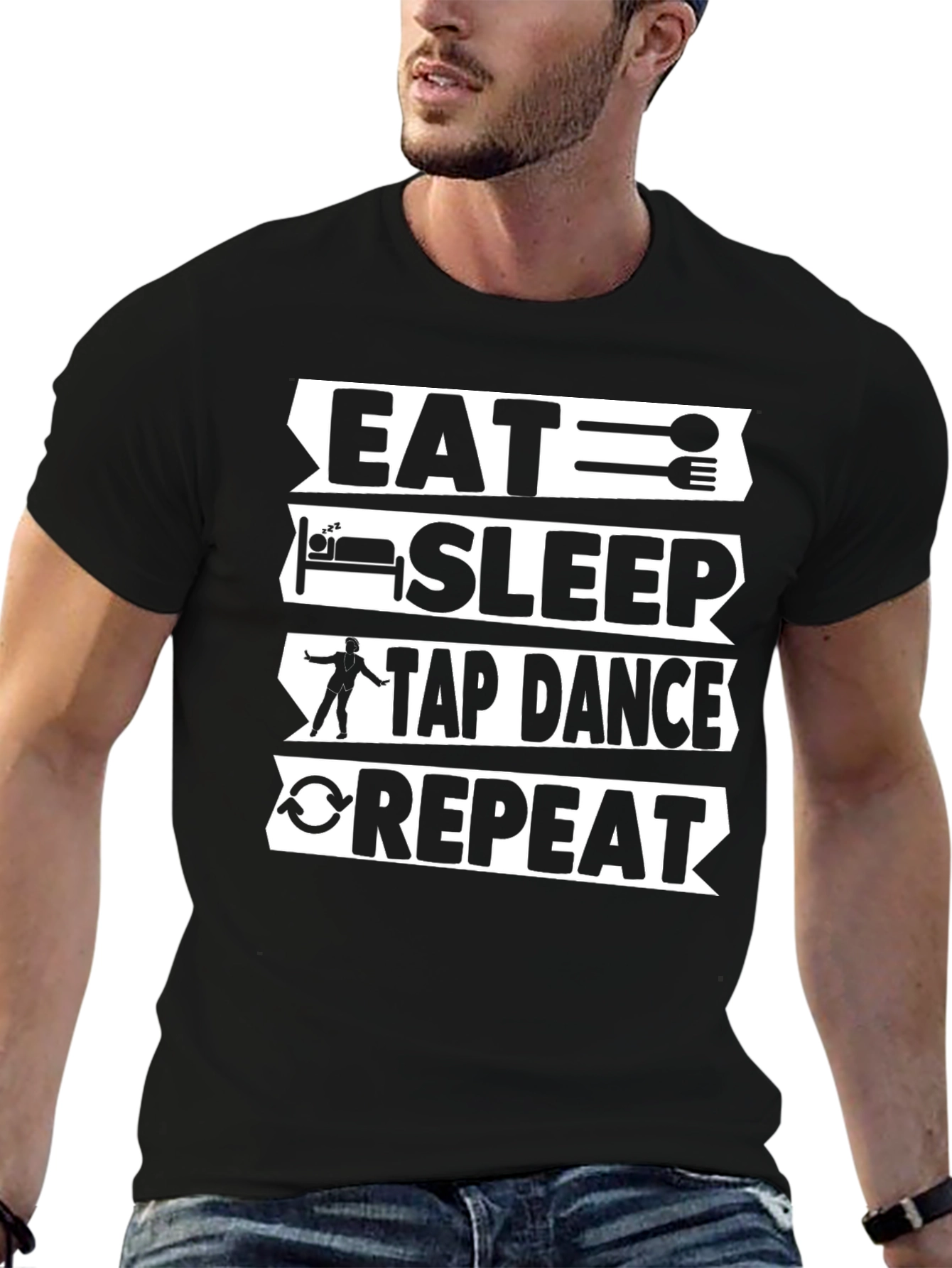 Eat Sleep Tap Dance Repeat Graphic Tee