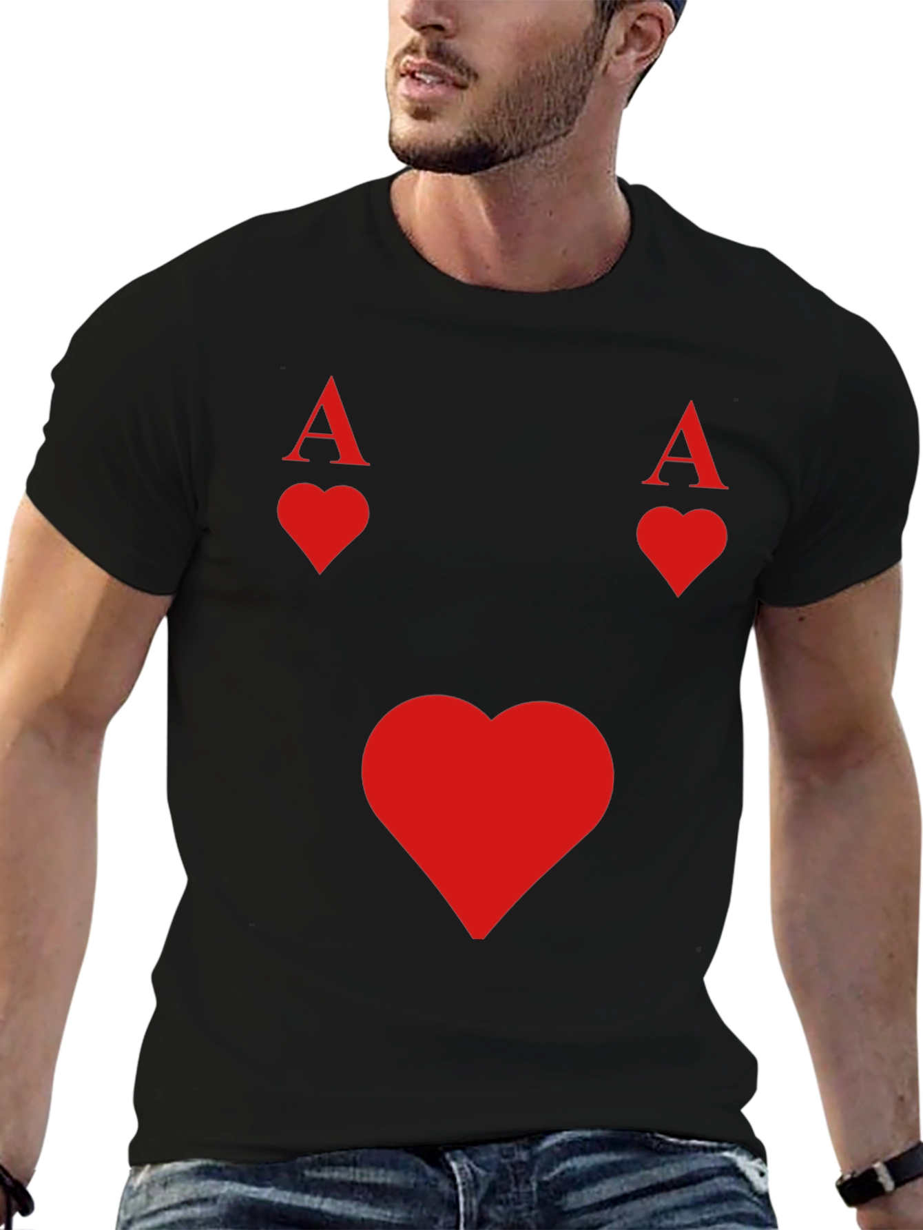 Ace of Hearts Black T-Shirt