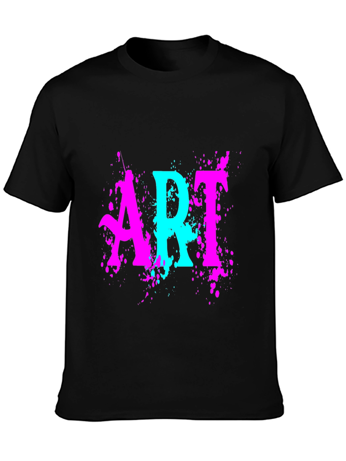 Vibrant ART Graphic Black T-Shirt