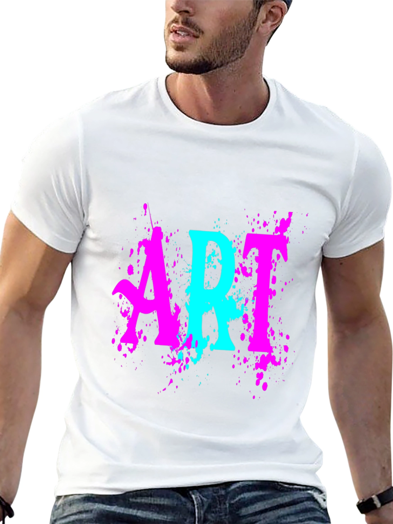Vibrant ART Graphic Black T-Shirt