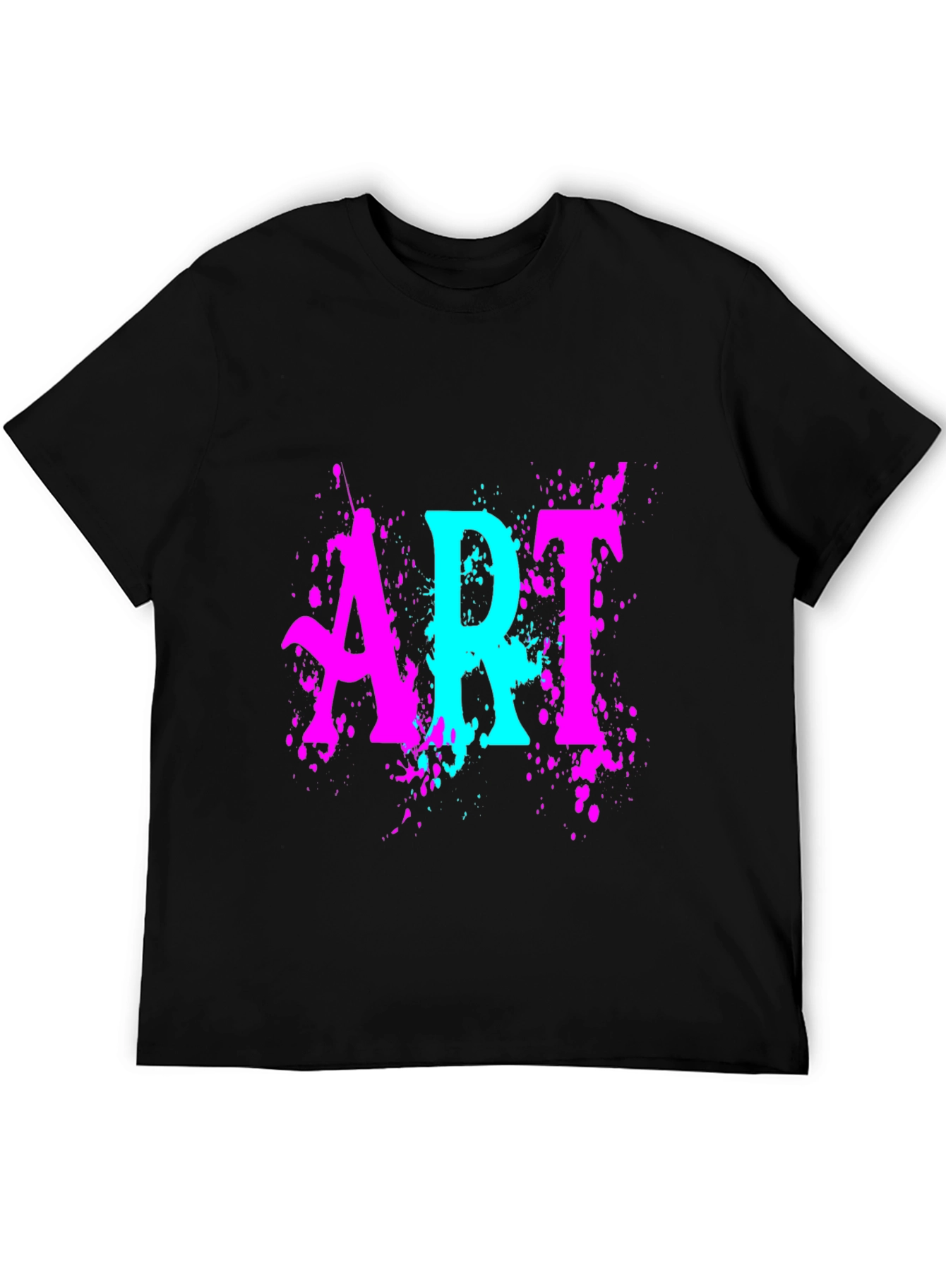 Vibrant ART Graphic Black T-Shirt