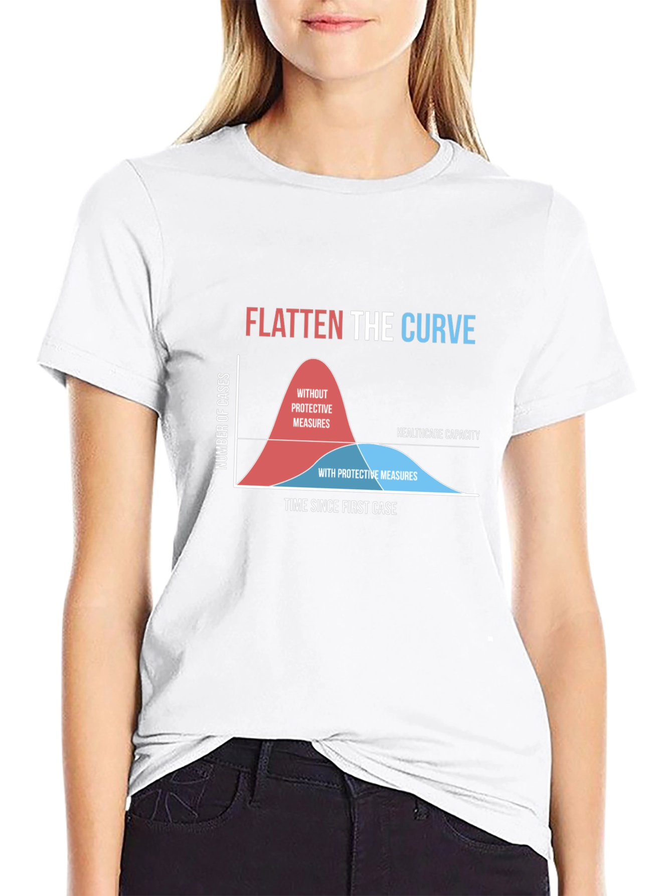 Flatten the Curve Graphic Tee - Pandemic Awareness