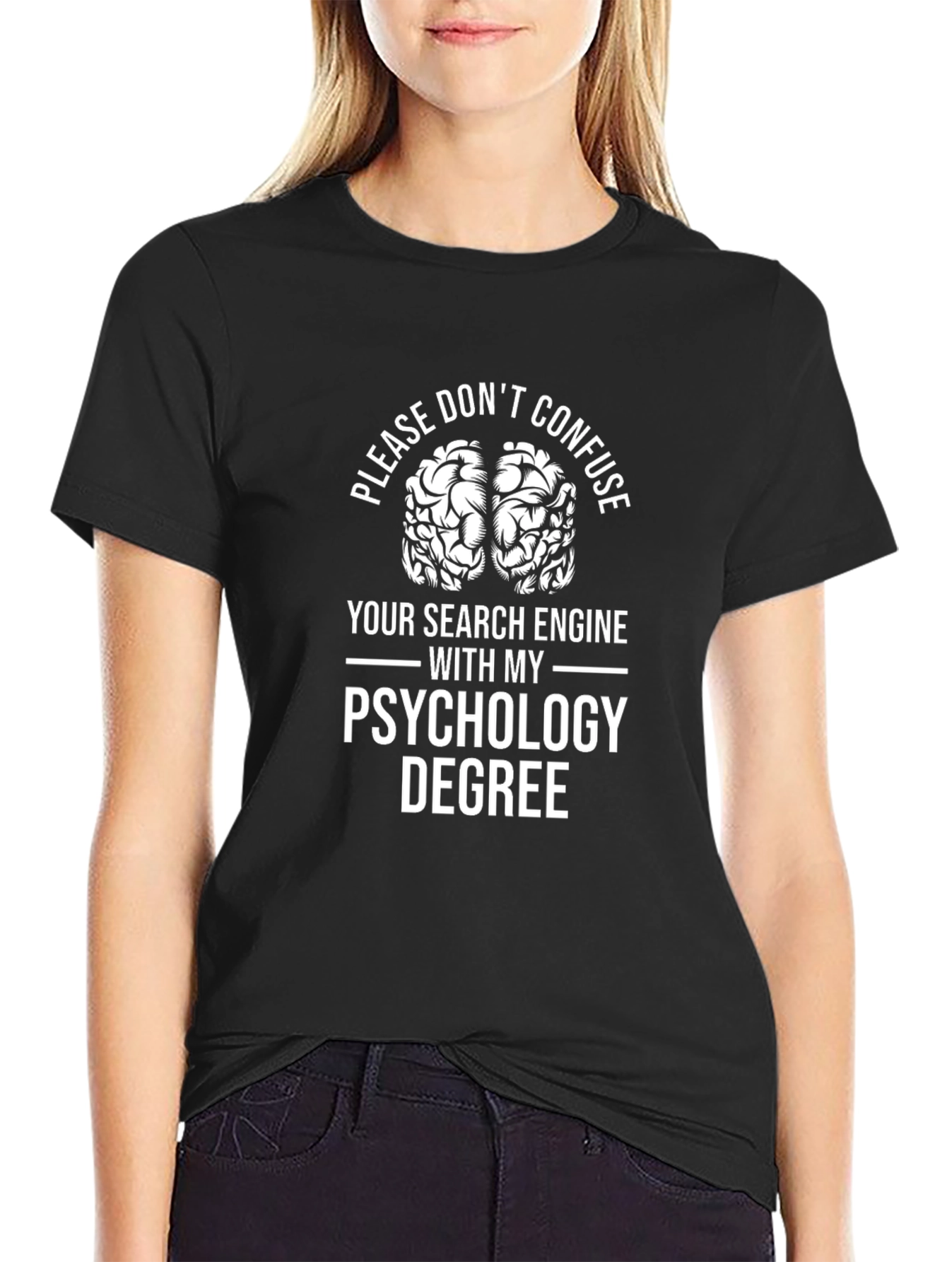 Psychology Degree Funny T-Shirt - Brain Tee