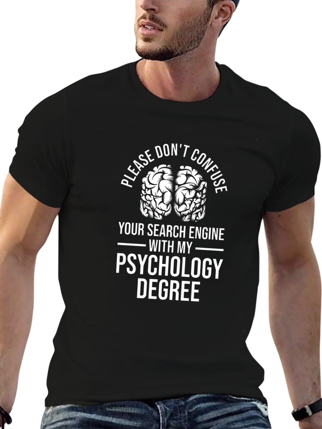 Psychology Degree Funny T-Shirt - Brain Tee