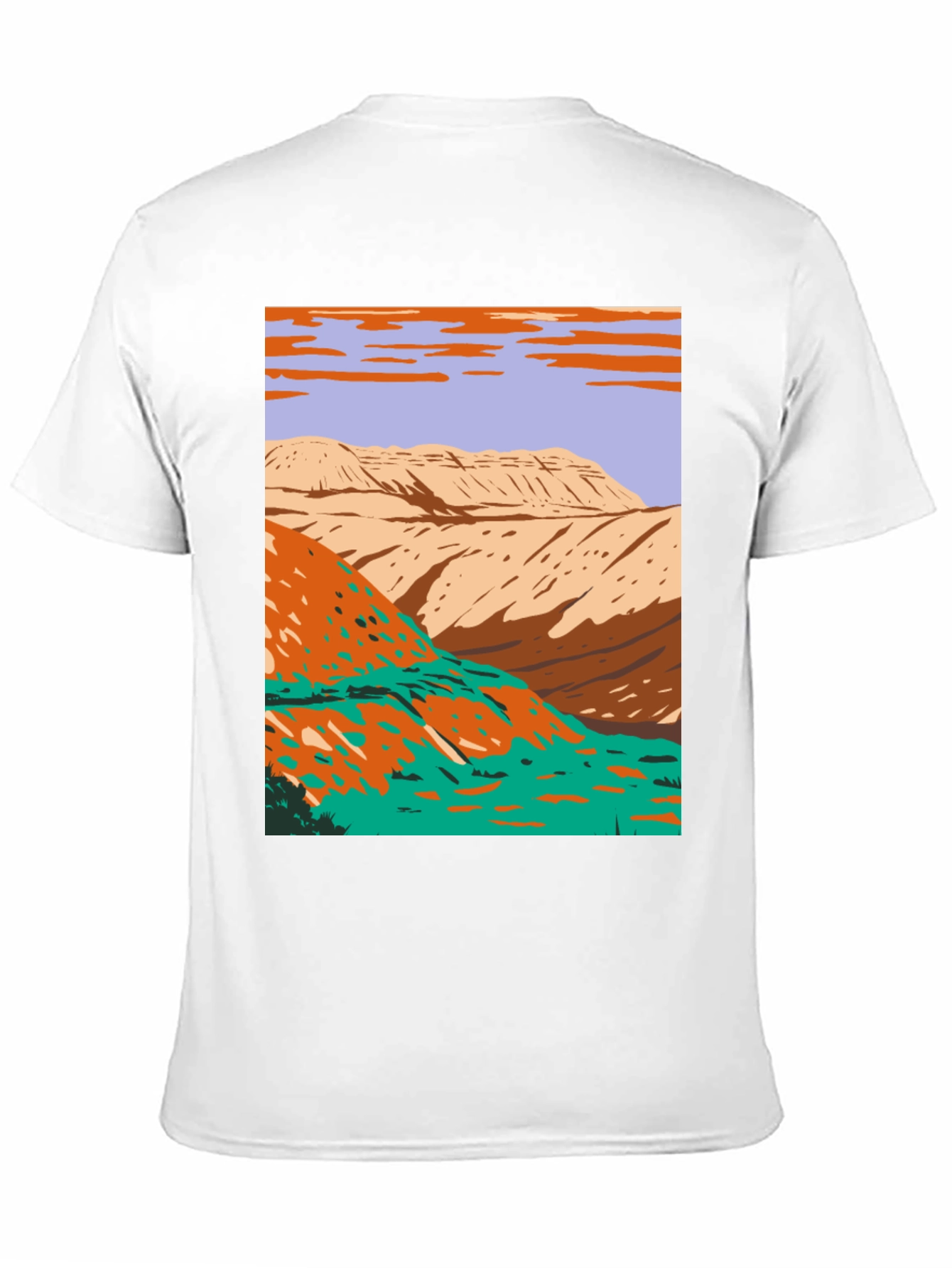 Retro Landscape Graphic Tee - Black