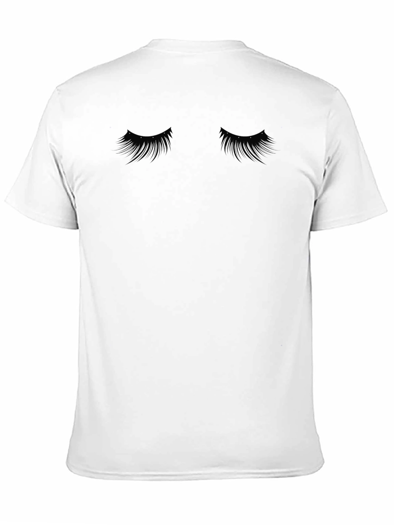 Eyelash Graphic Tee - Stylish Black Cotton T-Shirt