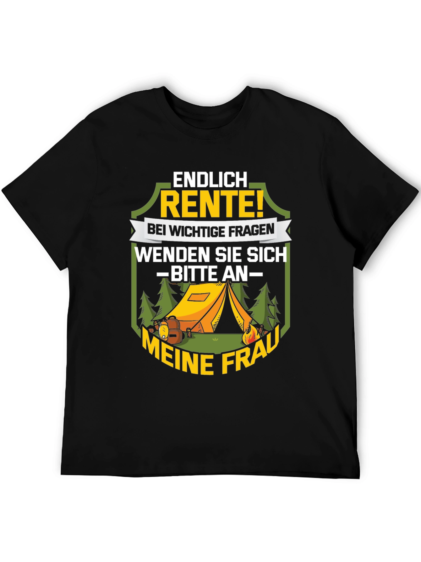 Funny Retirement Camping T-Shirt - Ask My Wife!