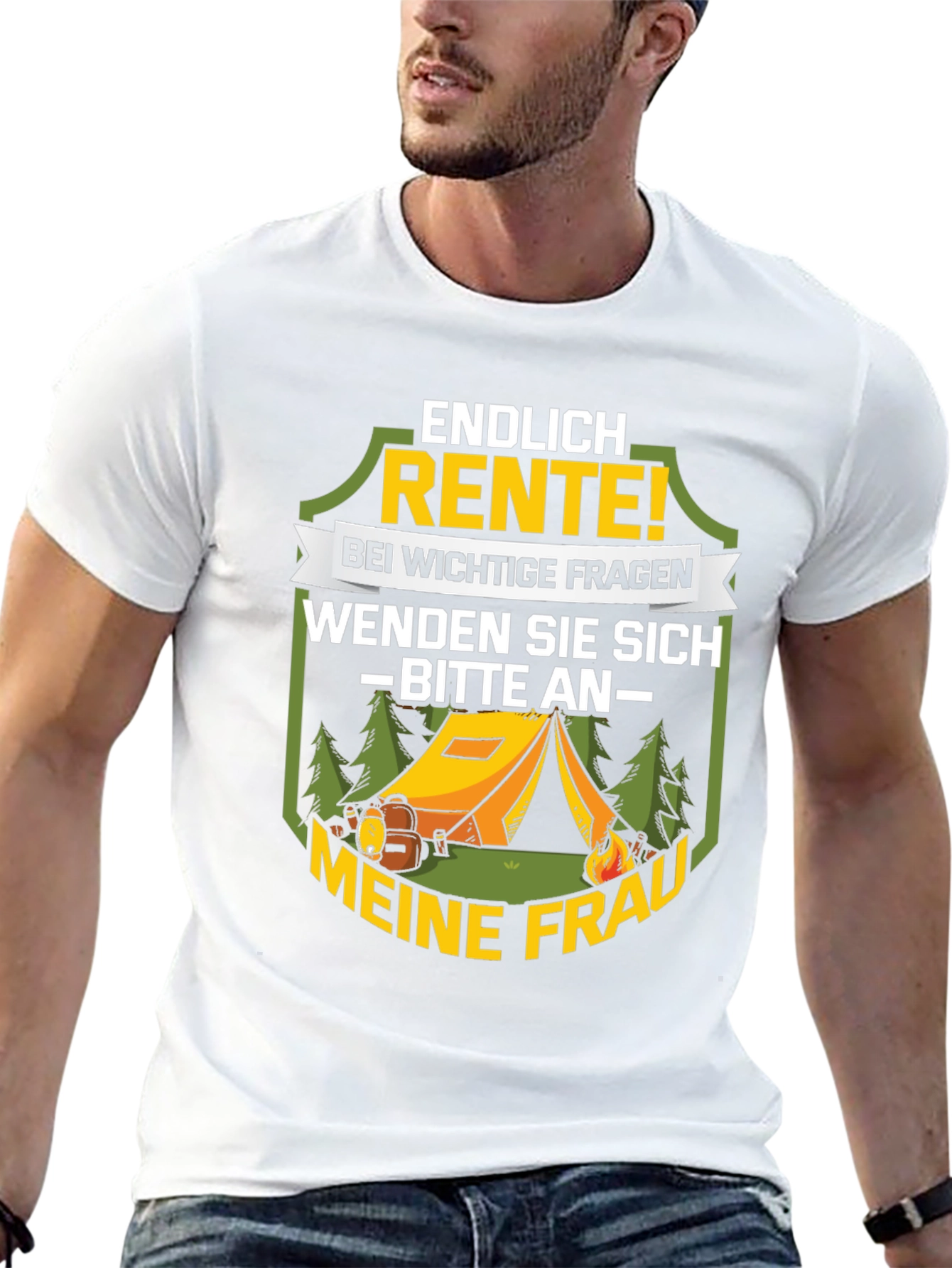 Funny Retirement Camping T-Shirt - Ask My Wife!