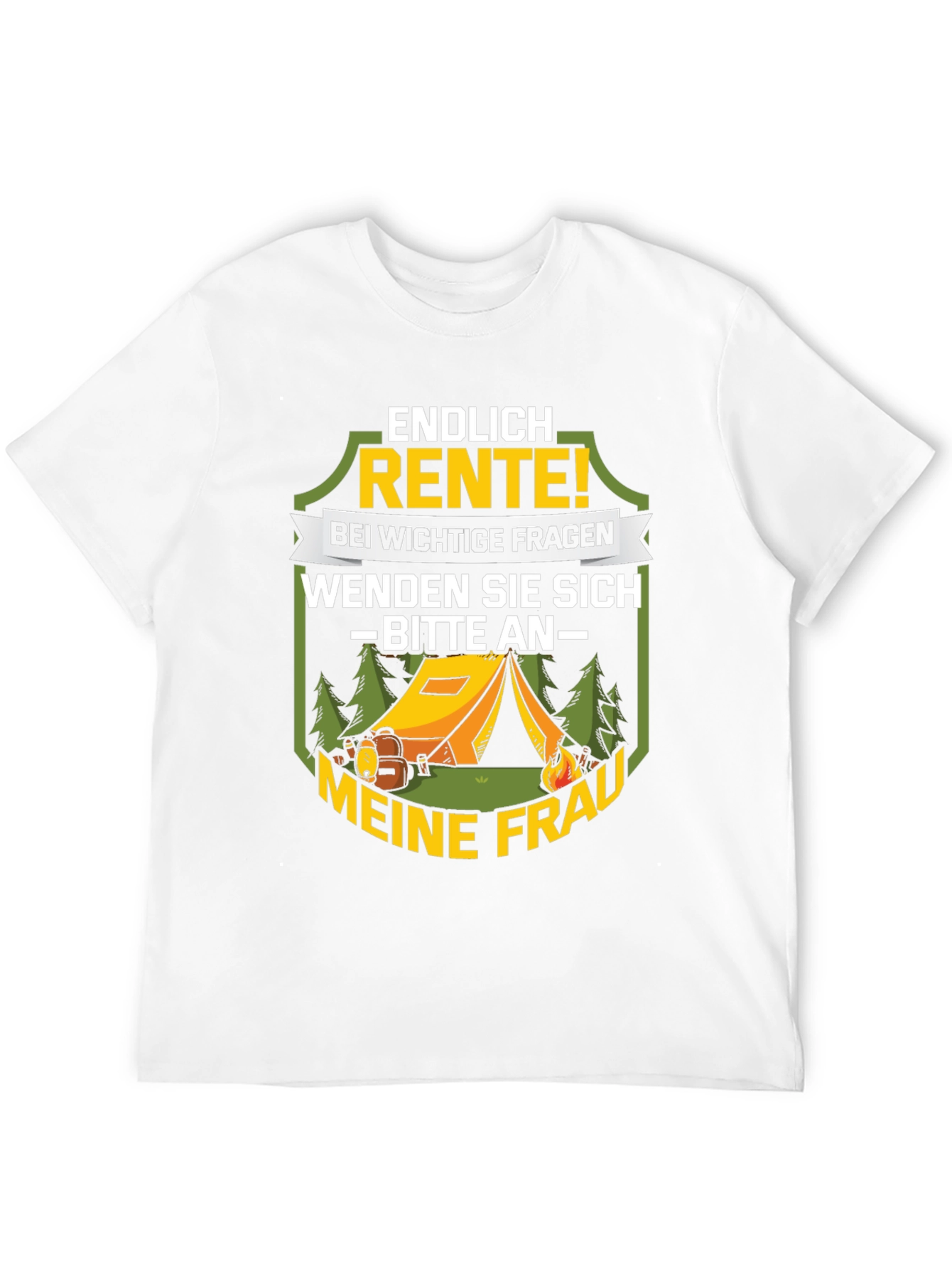 Funny Retirement Camping T-Shirt - Ask My Wife!