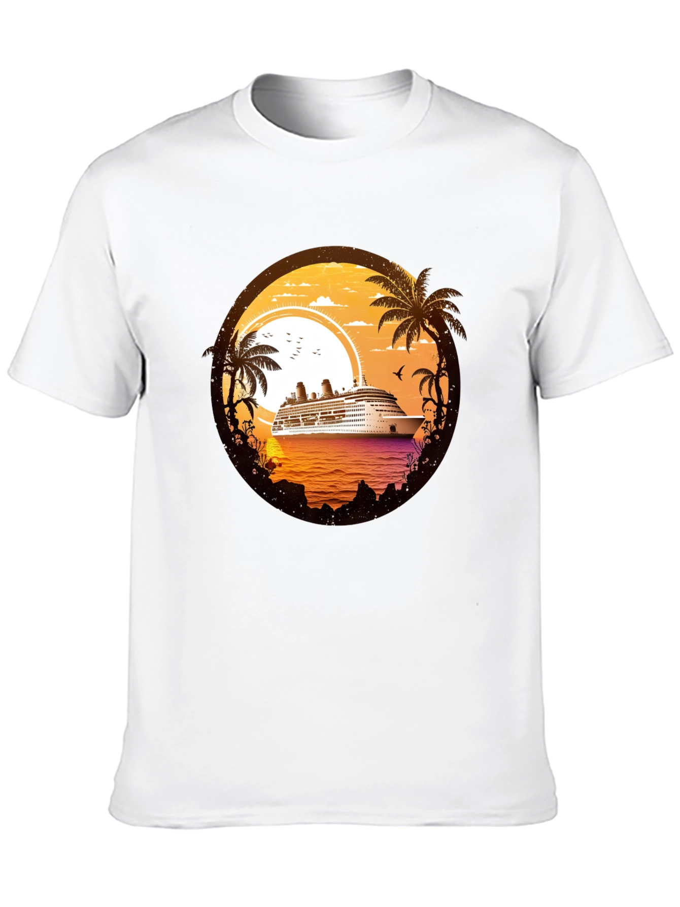 Cruise Ship Sunset T-Shirt - Island Getaway