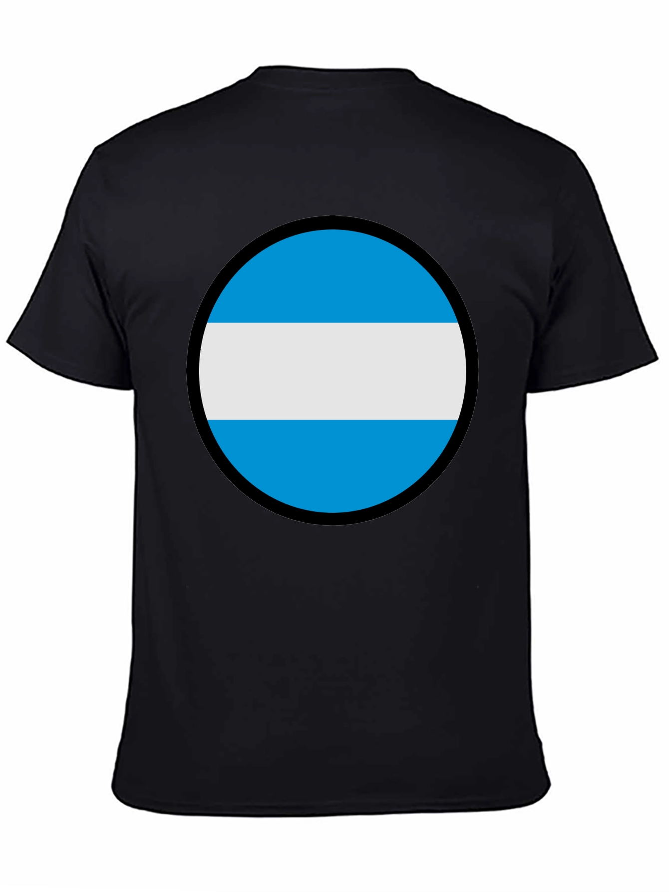 Argentina Flag Circle Graphic Mens T-Shirt