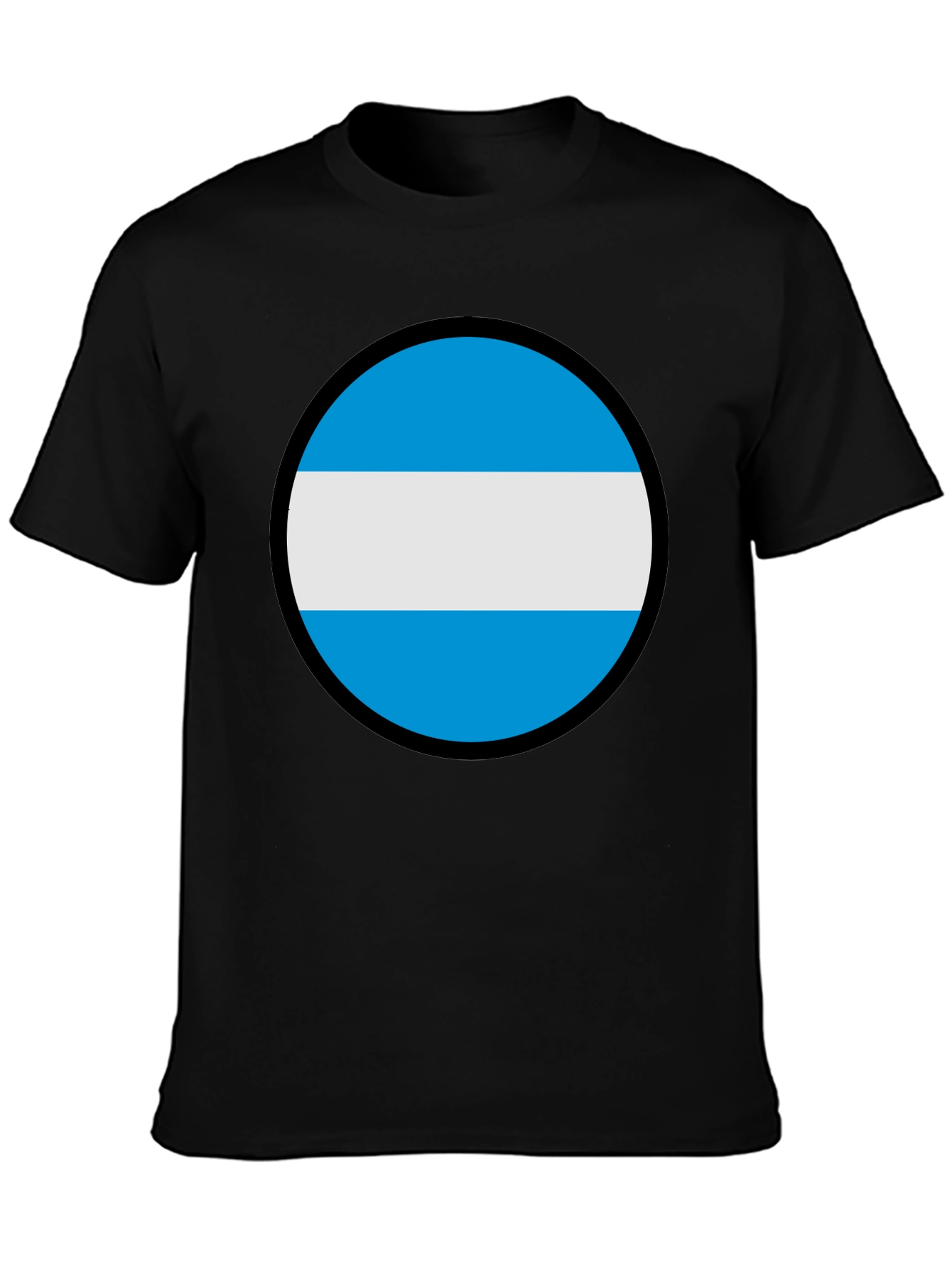Argentina Flag Circle Graphic Mens T-Shirt