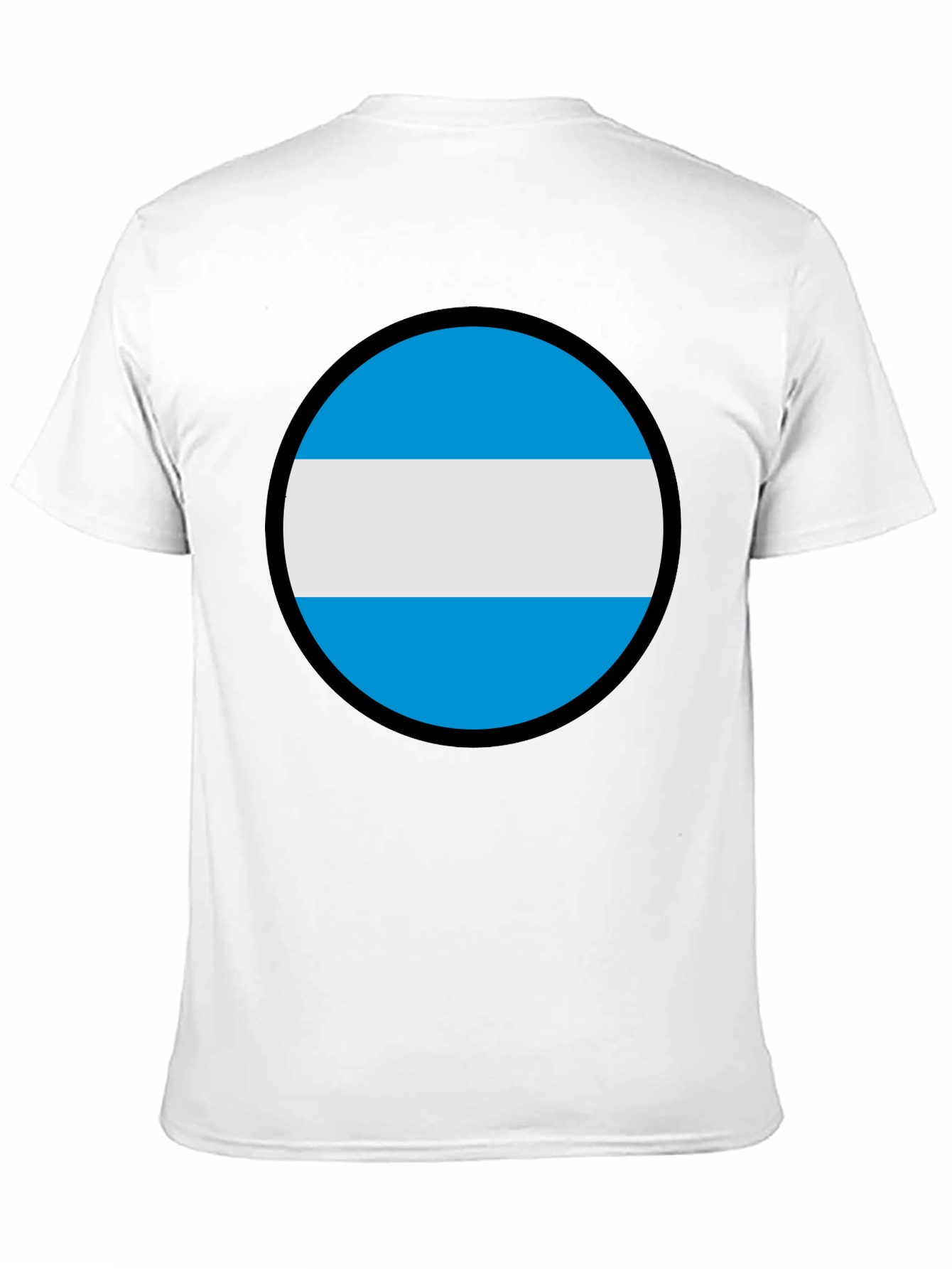 Argentina Flag Circle Graphic Mens T-Shirt