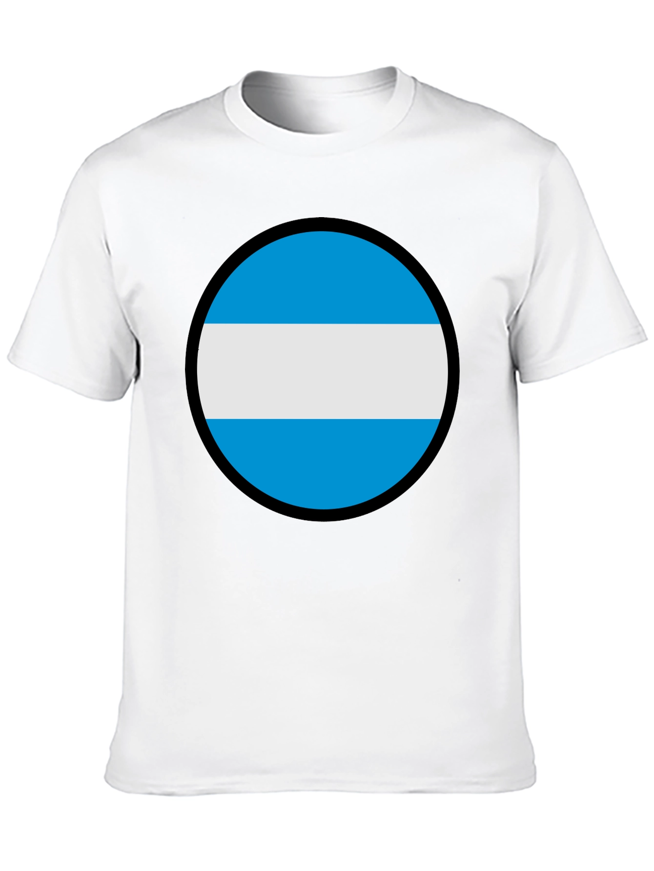 Argentina Flag Circle Graphic Mens T-Shirt