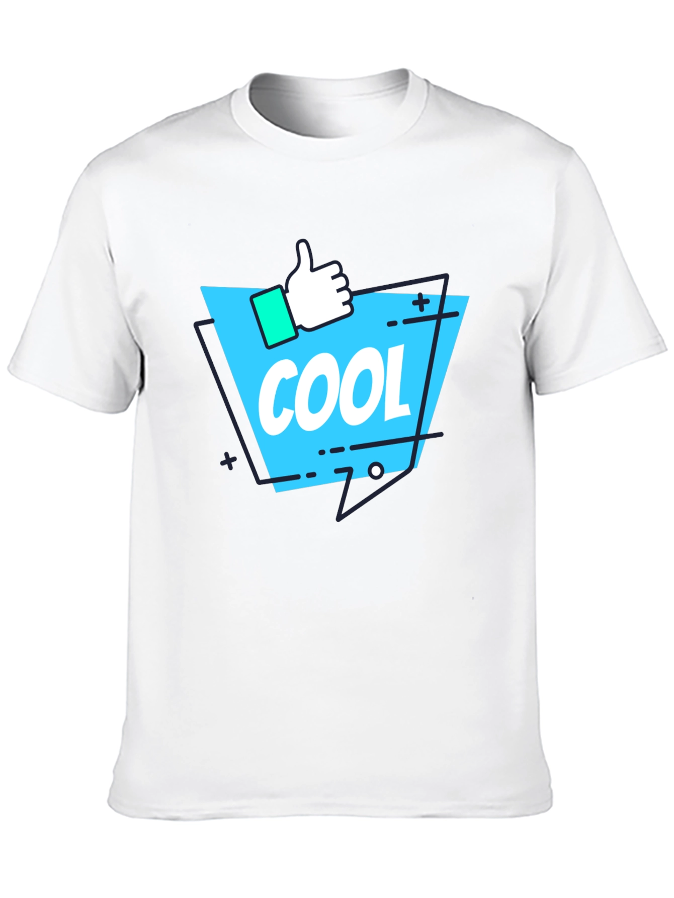 Cool Graphic Print T-Shirt - Black