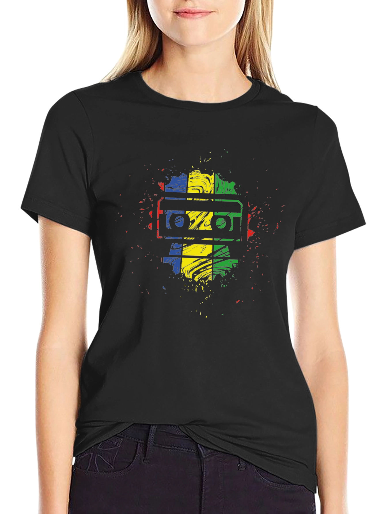 Retro Cassette Tape Graphic Tee - Black Cotton Shirt