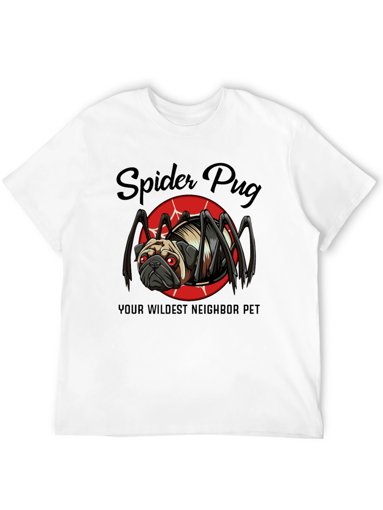 Spider Pug T-Shirt: Your Wildest Neighbor Pet Tee