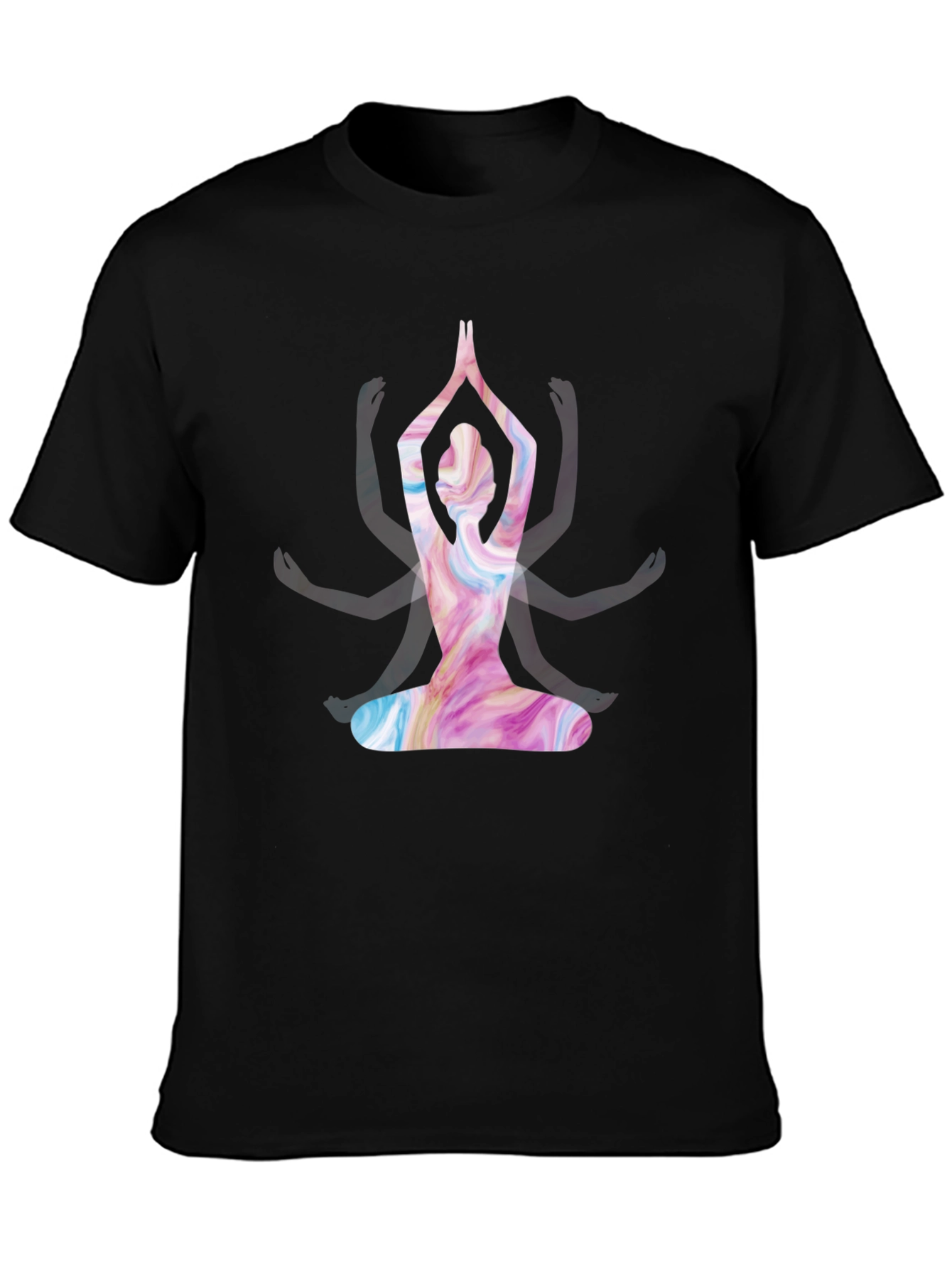 Yoga Pose Graphic Tee - Meditative Style