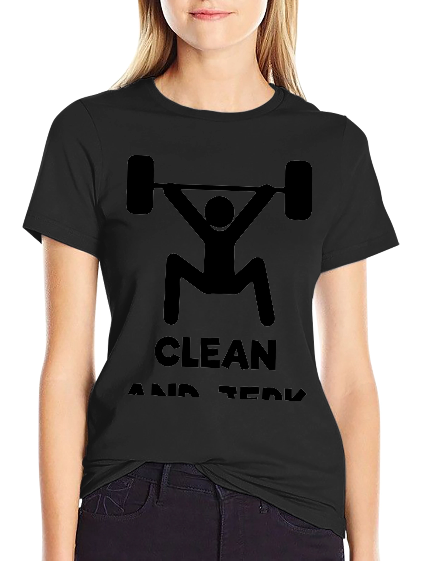 Clean and Jerk Workout Tee - Black