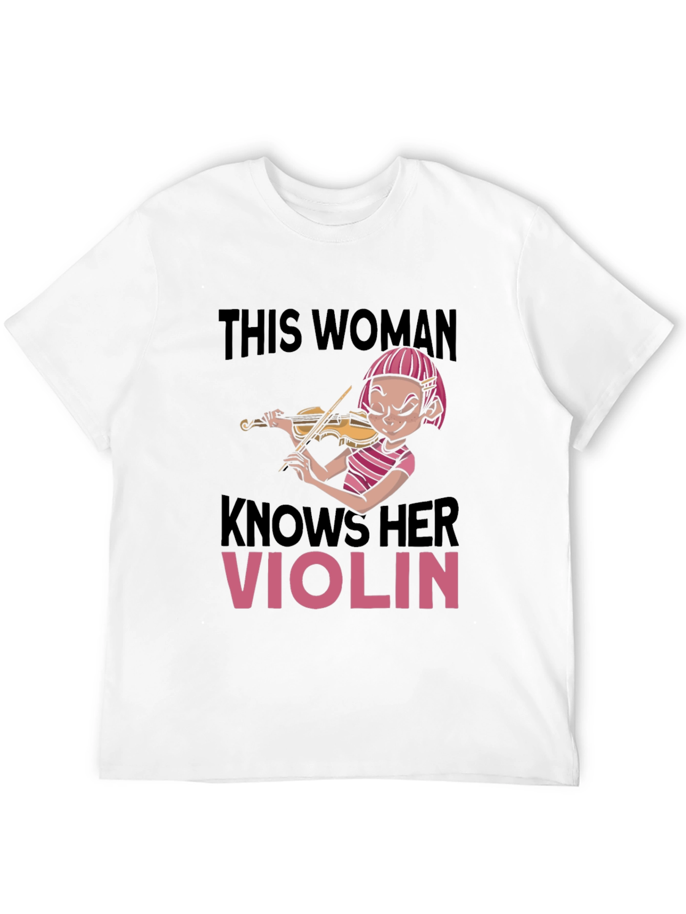 Funny Violinist Womens Black T-Shirt