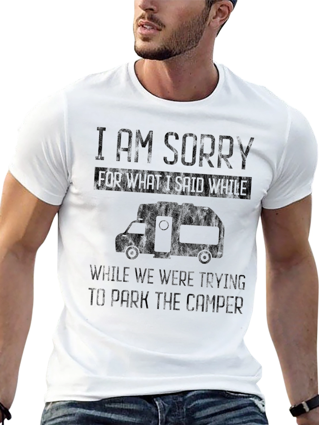 Camper Parking Apology Graphic Tee - Soft Cotton Blend