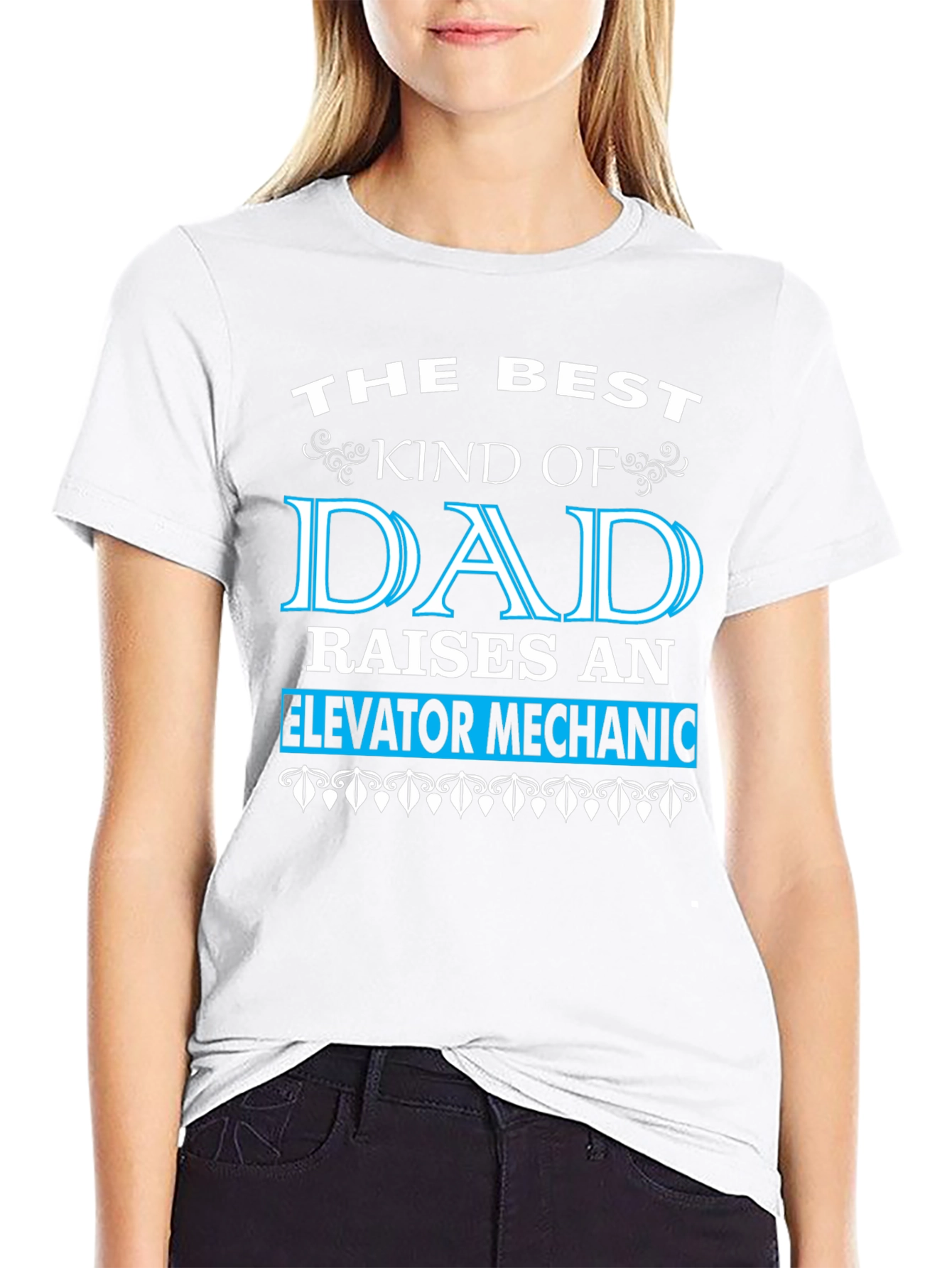 Best Dad Raises Elevator Mechanic T-Shirt