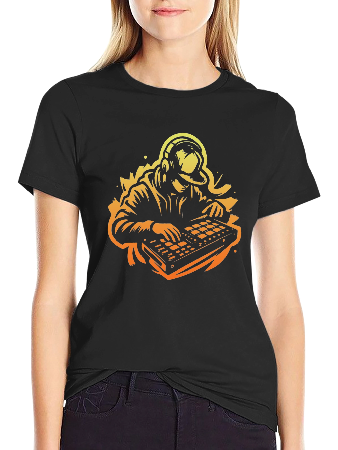 DJ Beat Maker Graphic Tee - Black Cotton T-Shirt
