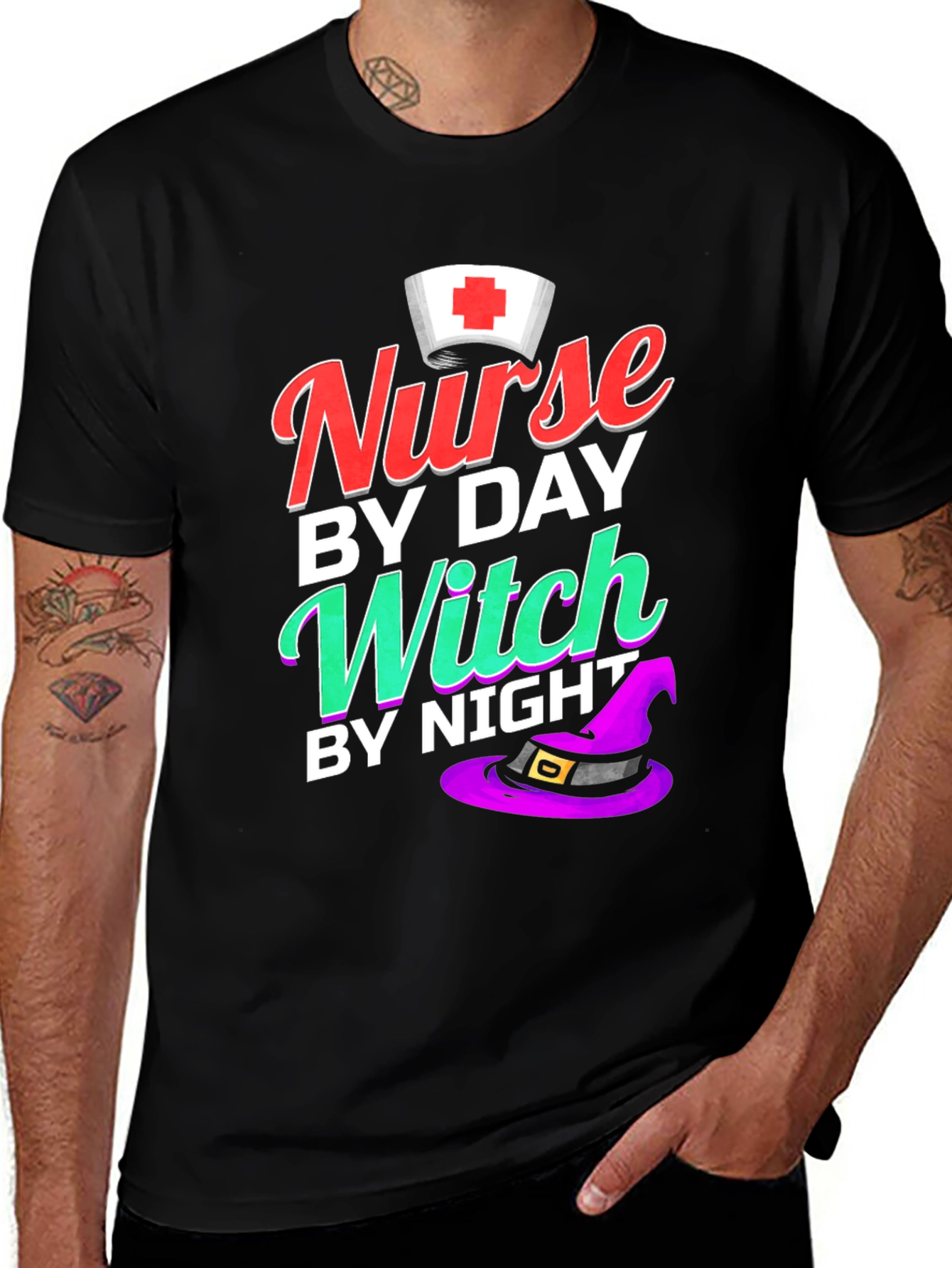 Nurse by Day Witch by Night T-Shirt