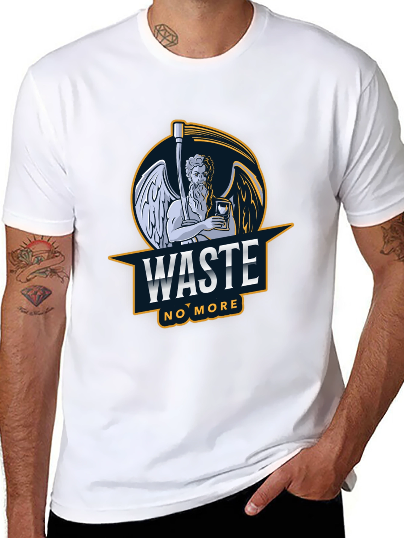 Waste No More Graphic T-Shirt - Black