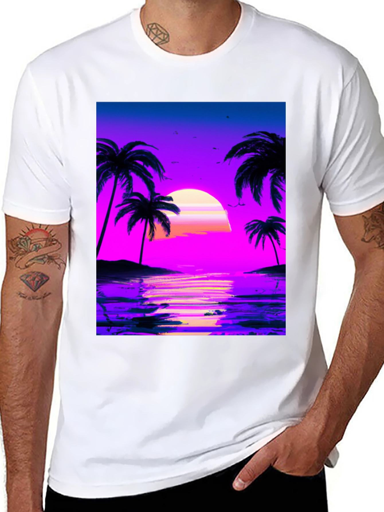 Retro Sunset Palm T-Shirt