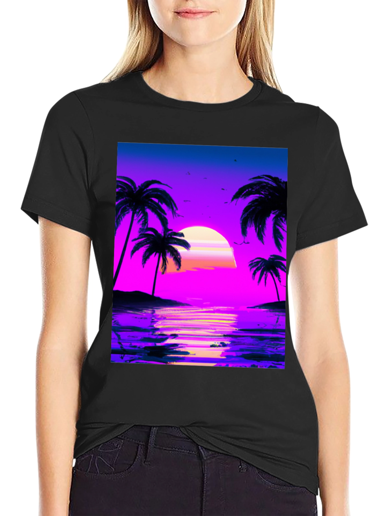 Retro Sunset Palm T-Shirt