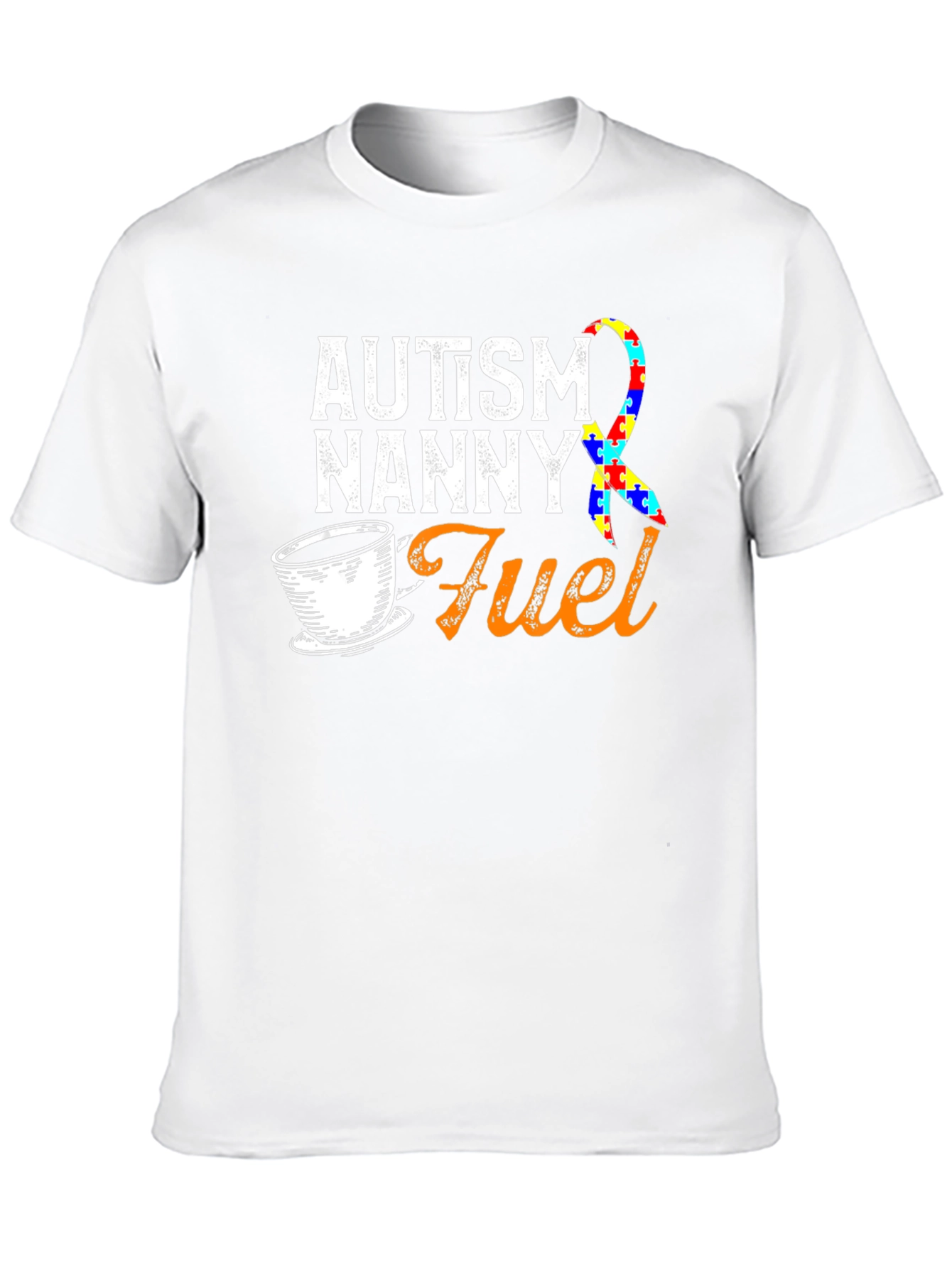 Autism Nanny Fuel T-Shirt Awareness Ribbon