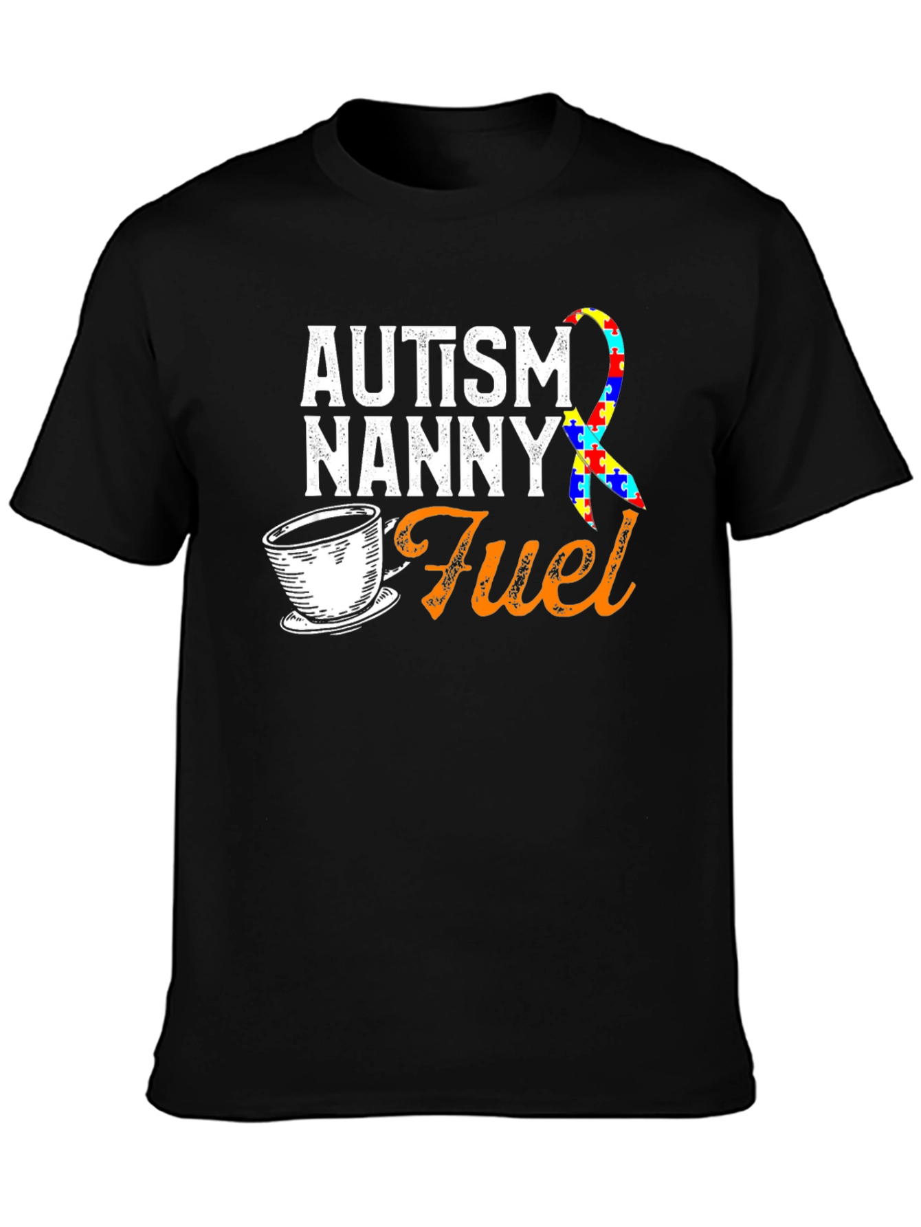 Autism Nanny Fuel T-Shirt Awareness Ribbon