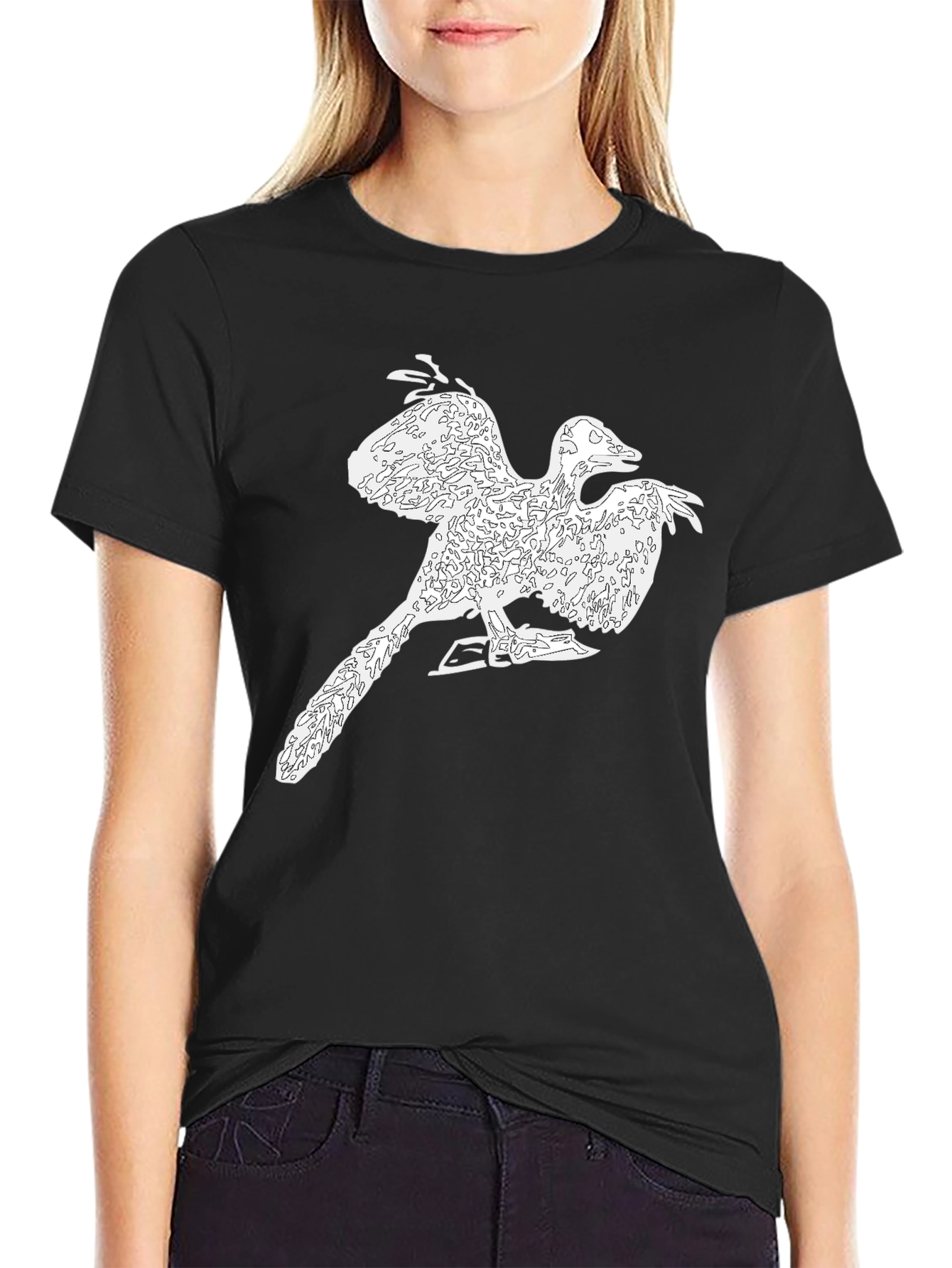 Archaeopteryx Graphic Tee - Stylish Black T-Shirt