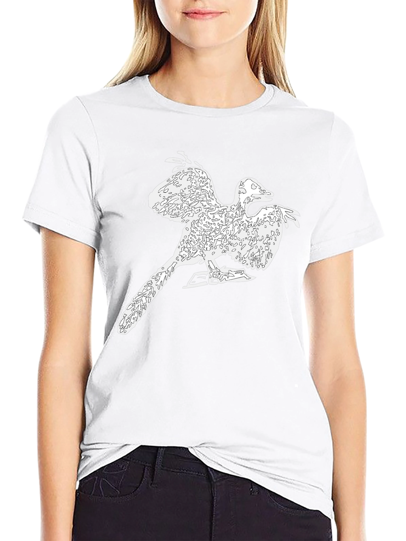 Archaeopteryx Graphic Tee - Stylish Black T-Shirt