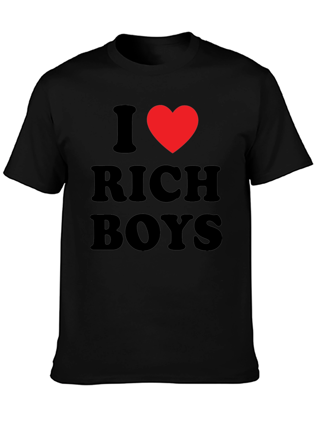 I Heart Rich Boys Black T-Shirt
