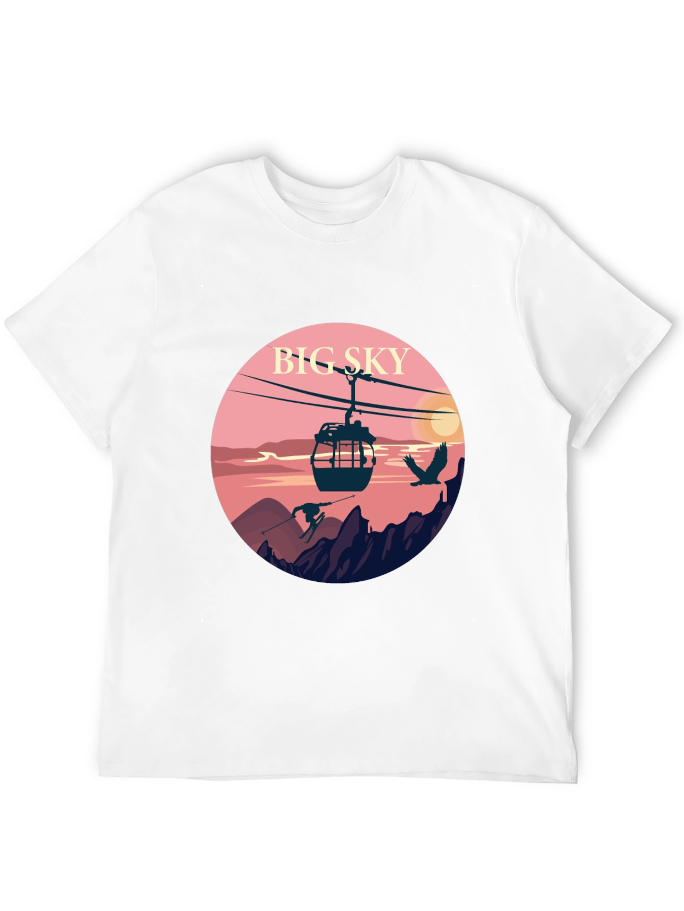 Big Sky Graphic Tee - Mountain Scene T-Shirt