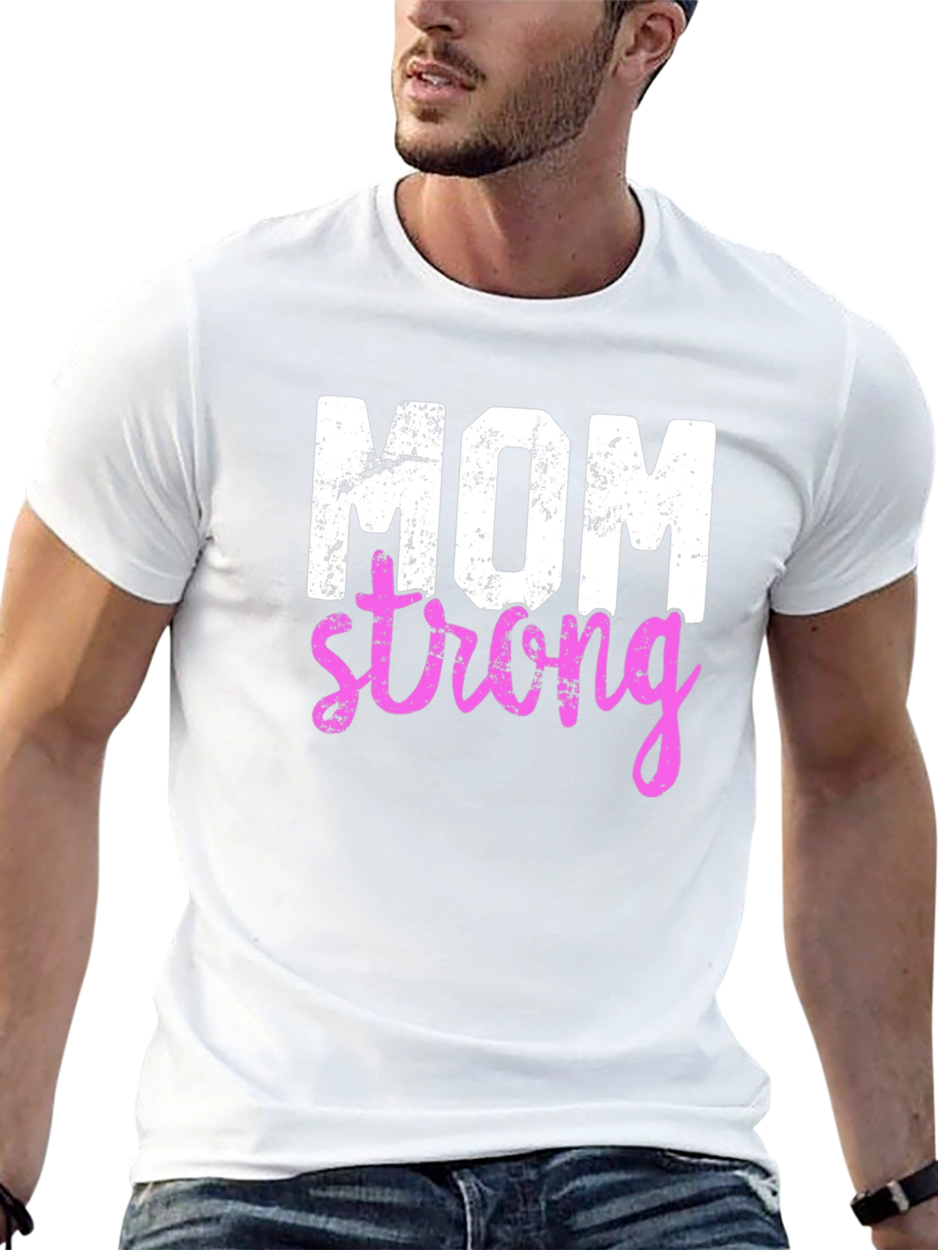 Mom Strong Graphic Tee - Black
