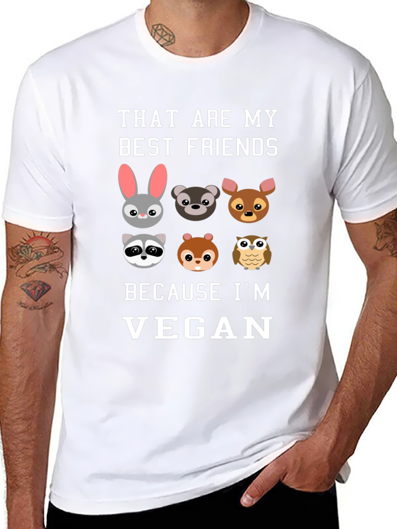 Vegan Friends Graphic T-Shirt - Soft Cotton Tee